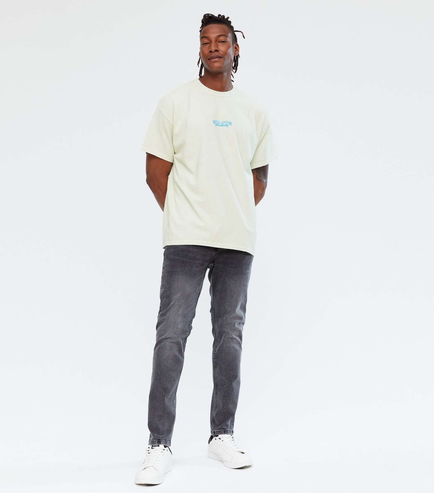 Off White Feel Good Front and Back Logo T-Shirt Image 2