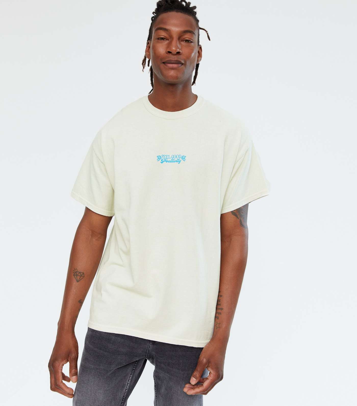 Off White Feel Good Front and Back Logo T-Shirt Image 4
