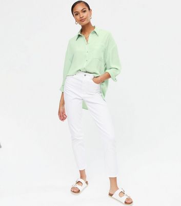 Light Green Long Sleeve Oversized Shirt 