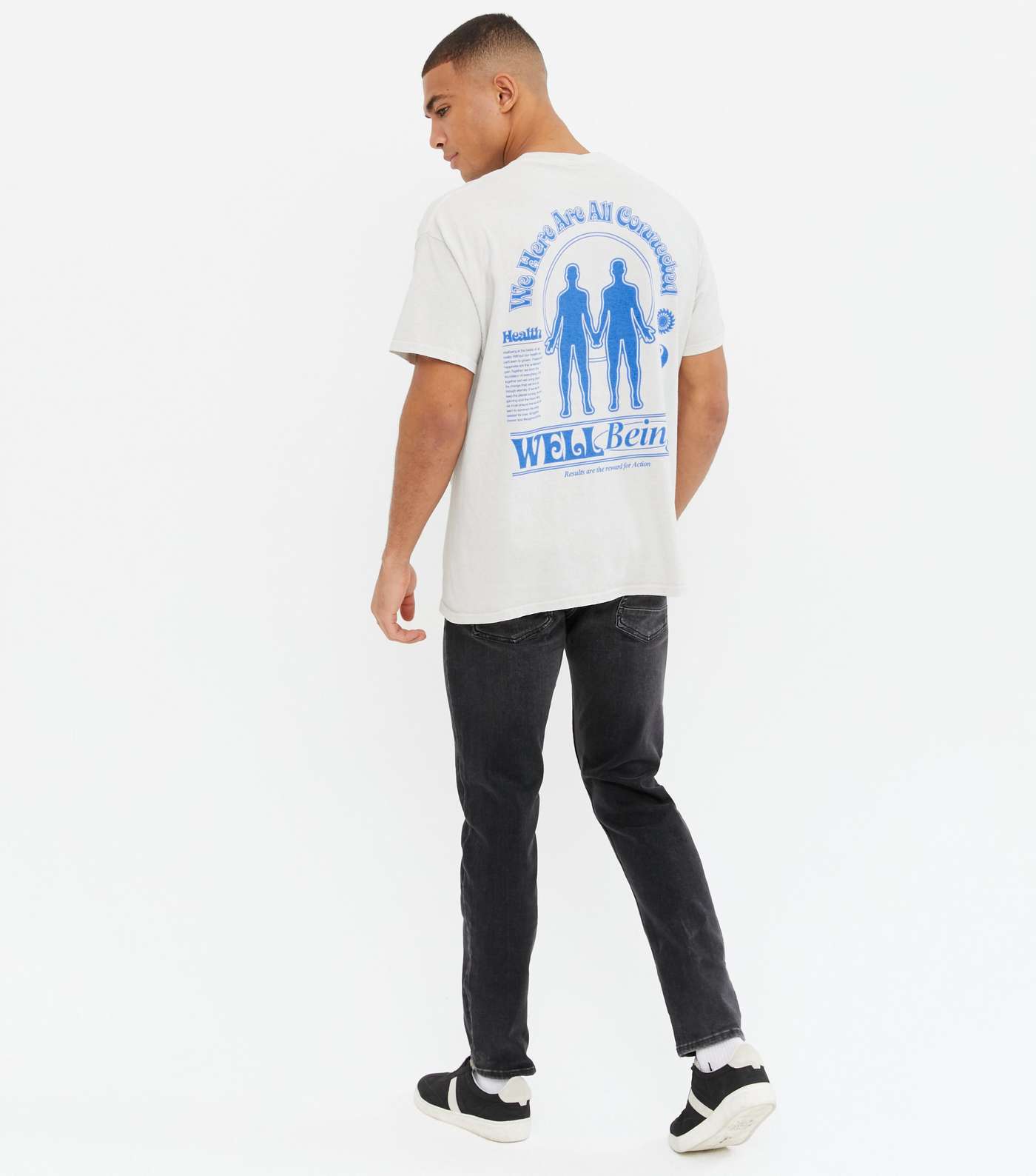 Off White Overdyed Well Being Logo T-Shirt Image 4
