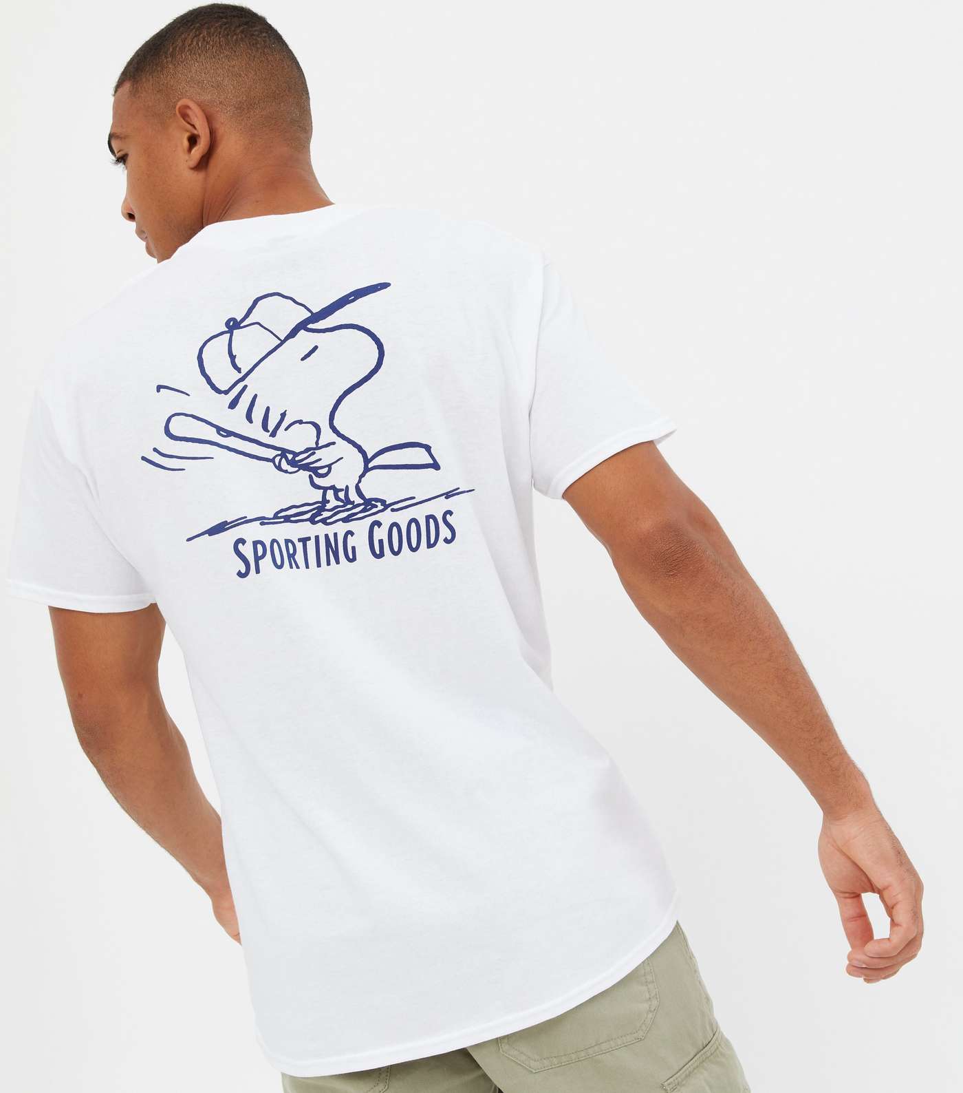 White Peanuts Sporting Goods Back Logo T-Shirt Image 4