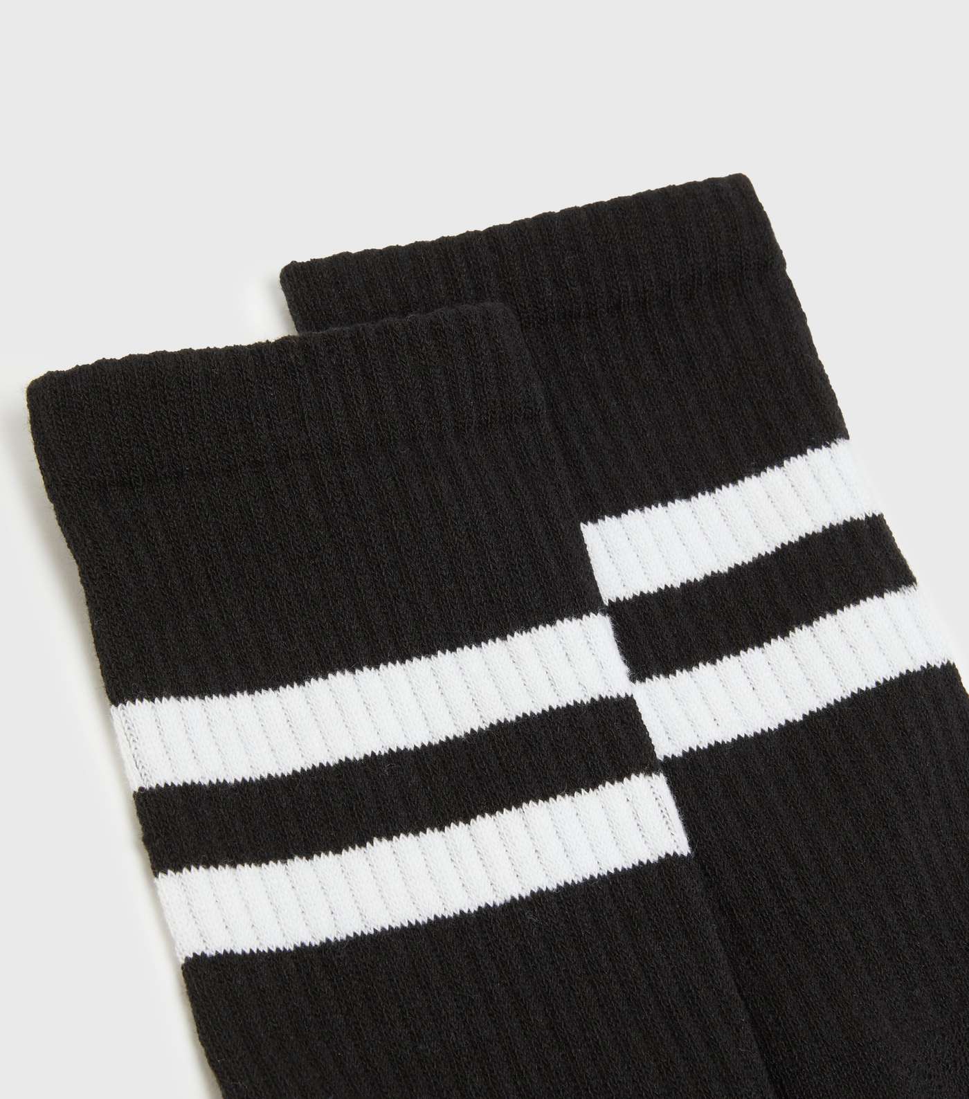 Black Sports Stripe Socks Image 2