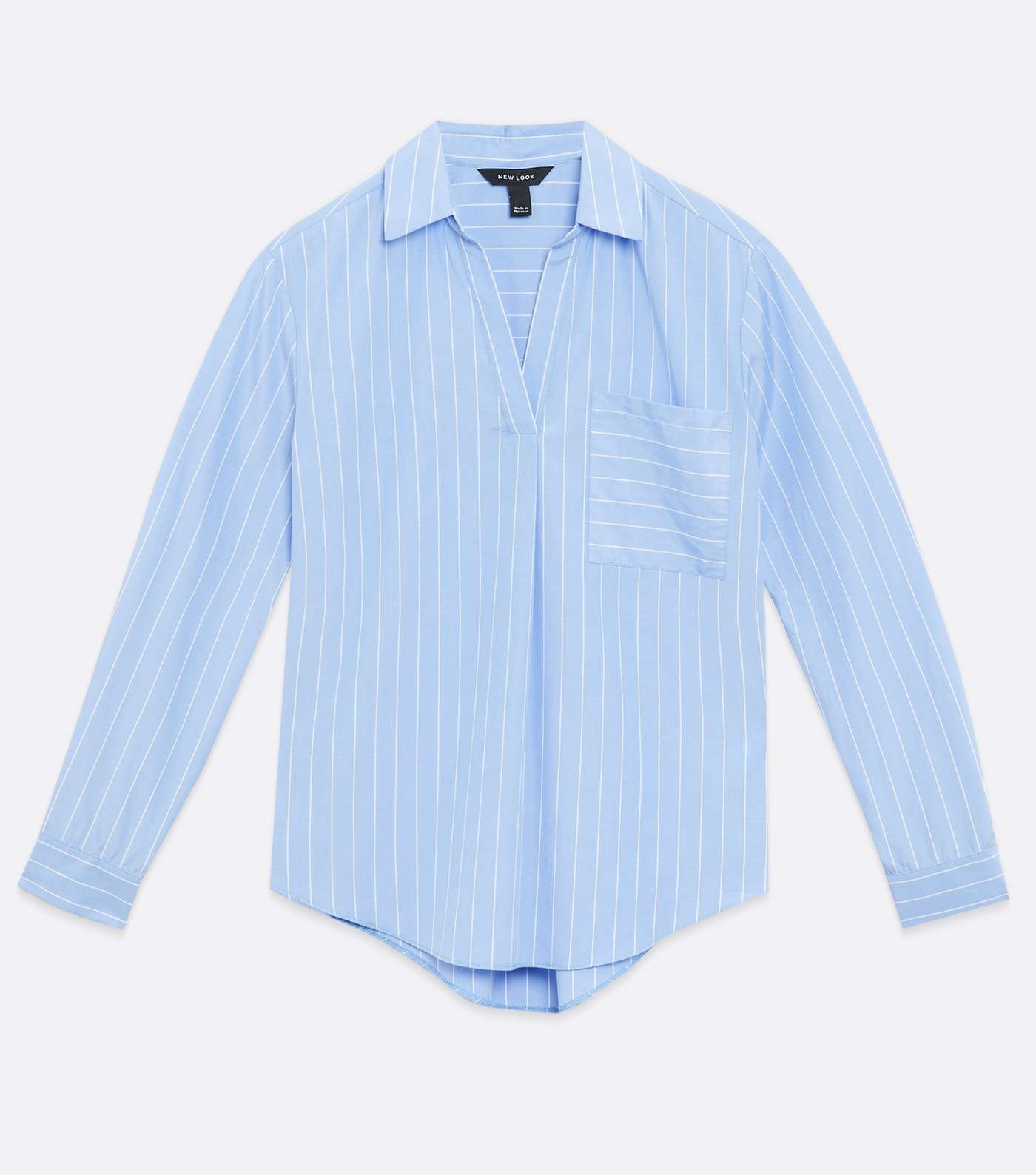 Blue Stripe Oversized Shirt Image 5