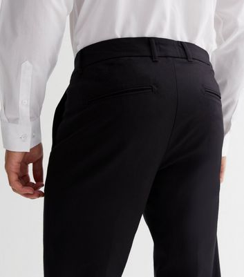 Buy PlaidPlain Mens Stretch Dress Pants Slim Fit Skinny Suit Pants Black  27W x 30L at Amazonin