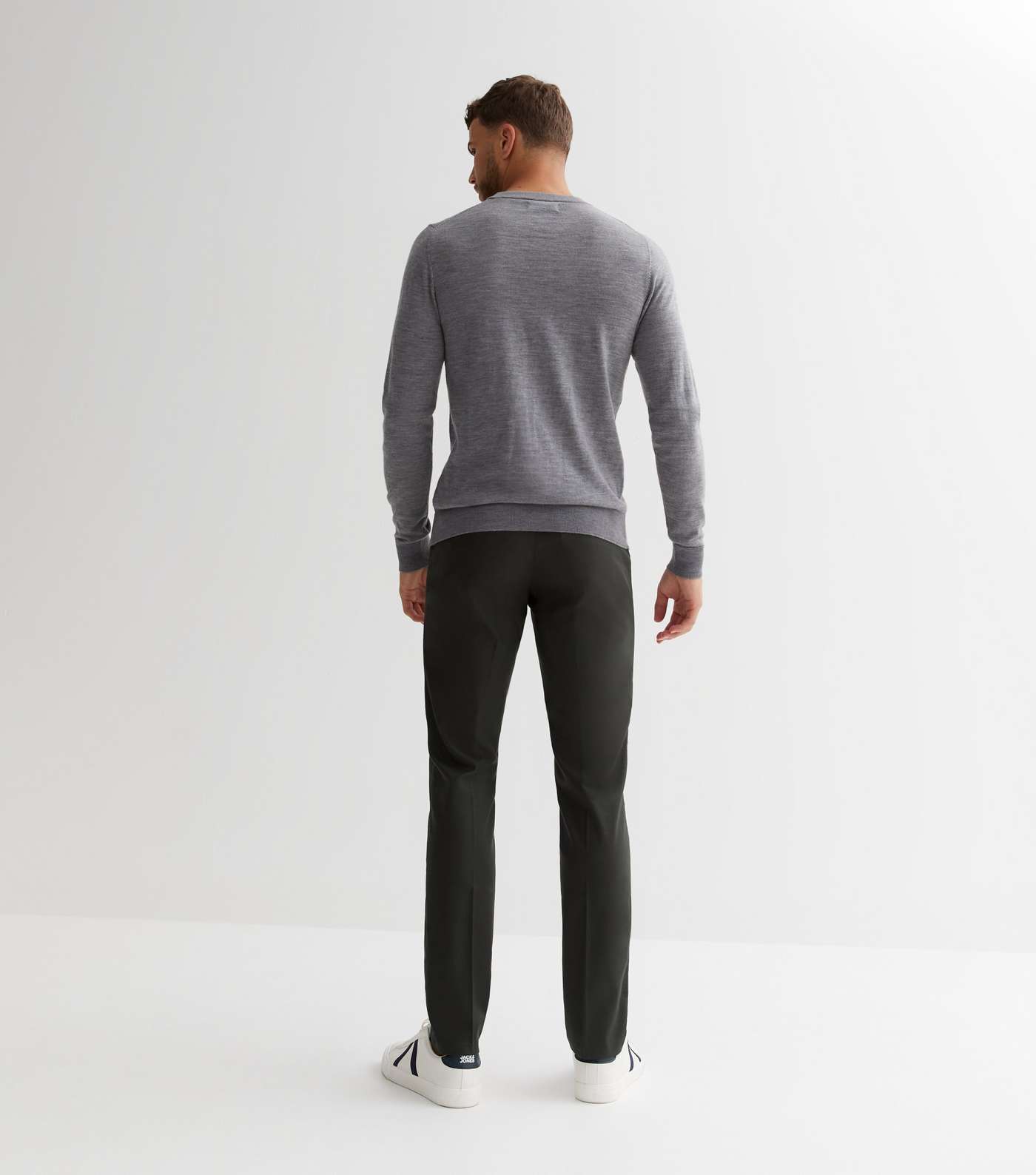 Dark Grey Skinny Suit Trousers Image 4