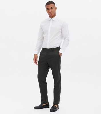 Dark Grey Slim Fit Suit Trousers