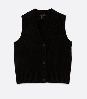 Long black 2024 sleeveless sweater vest