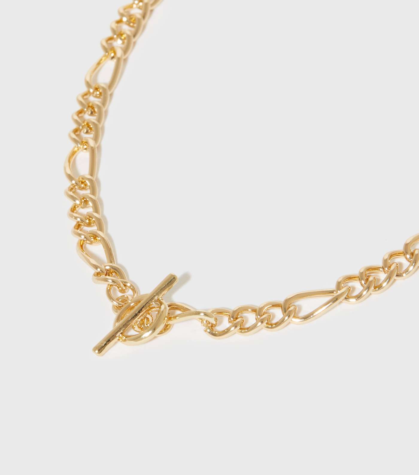 Gold T Bar Chain Necklace Image 2
