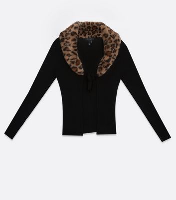 black leopard cardigan