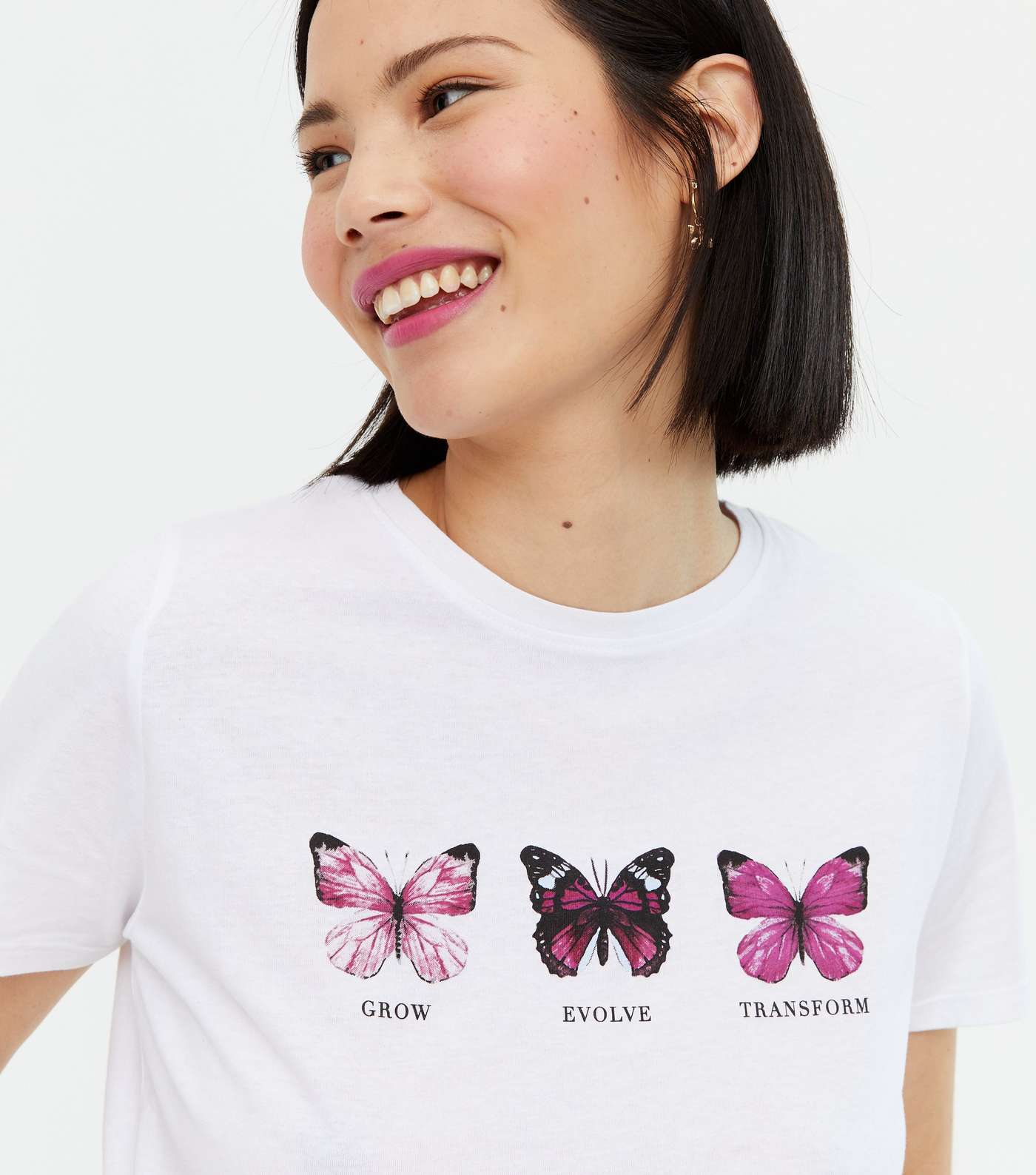 White Evolve Butterfly Logo T-Shirt