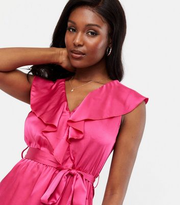 ruffle pink dresses