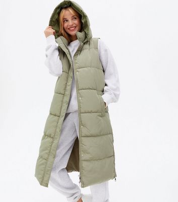 Hooded long 2024 gilet womens