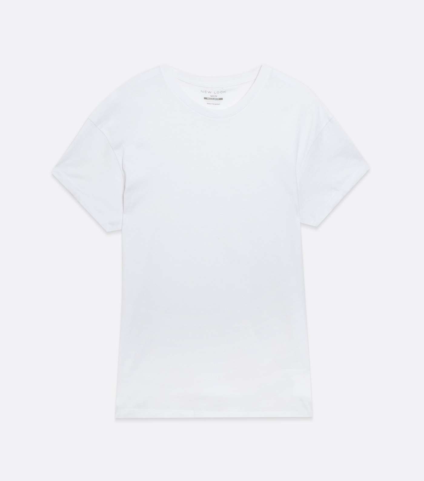 White Roll Sleeve Crew Neck T-Shirt Image 5