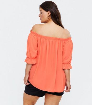 Coral best sale bardot top