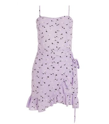 quiz pink floral asymmetric midi dress