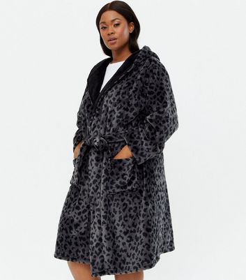 Leopard skin dressing gown best sale