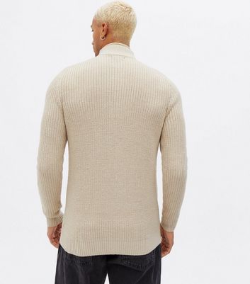 cream zip up jumper