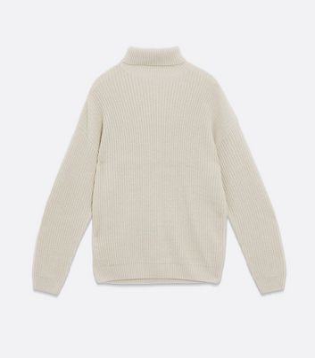 cream ribbed jumper
