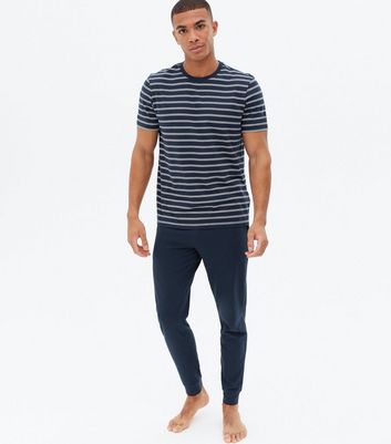 Navy Stripe T-Shirt and Jogger Lounge 