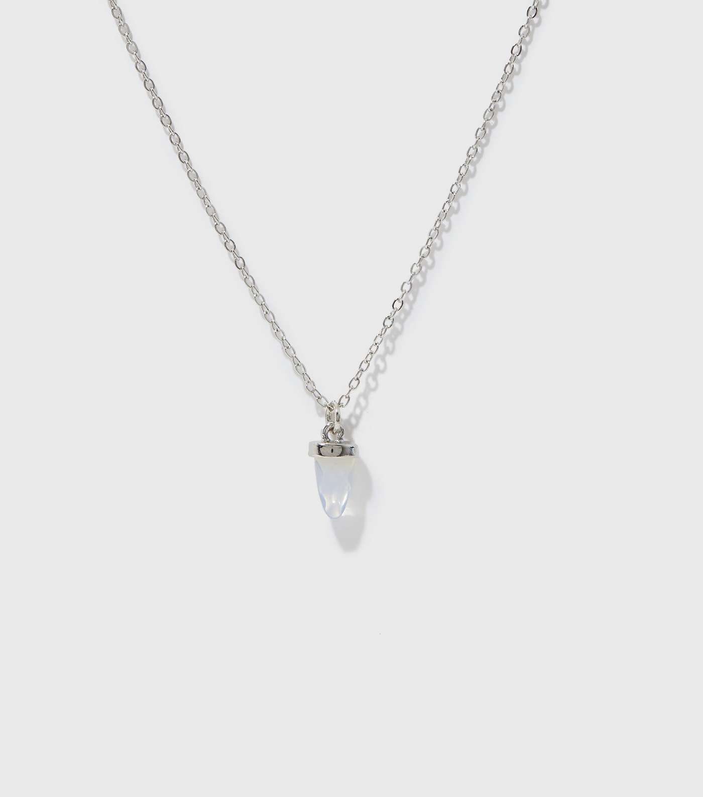 Silver Moonstone Pendant Necklace Image 2