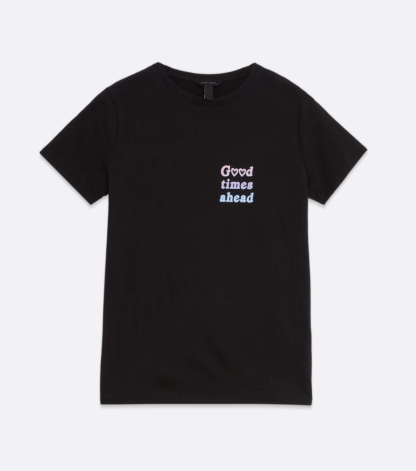 Black Good Times Ahead Logo T-Shirt Image 6