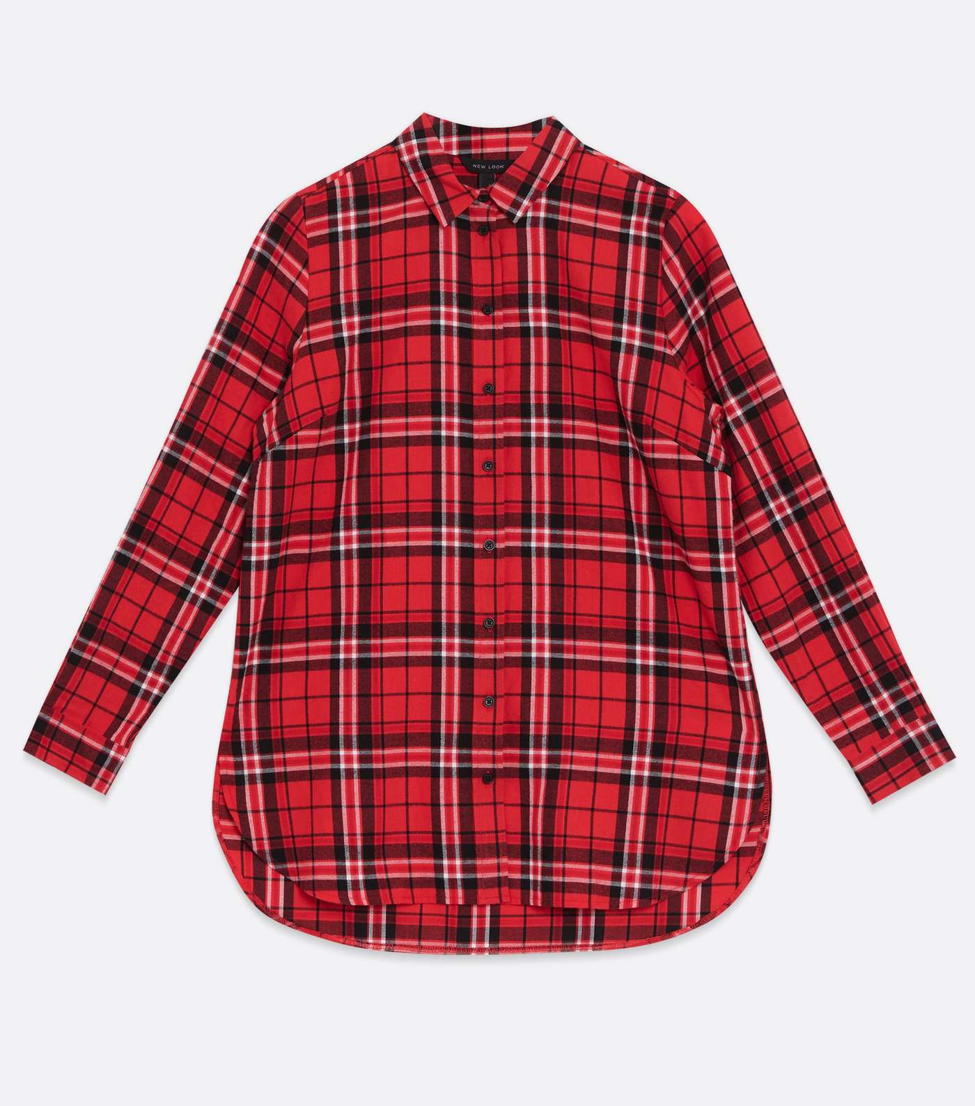 Red Check Long Shirt Image 5