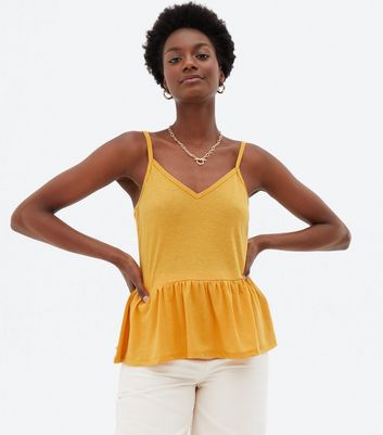 Mustard top yellow cami