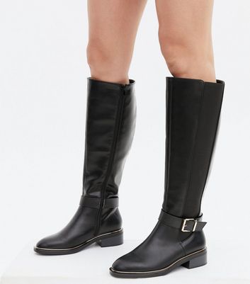 wide fit leather boots