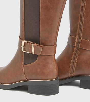 tan boots women knee high