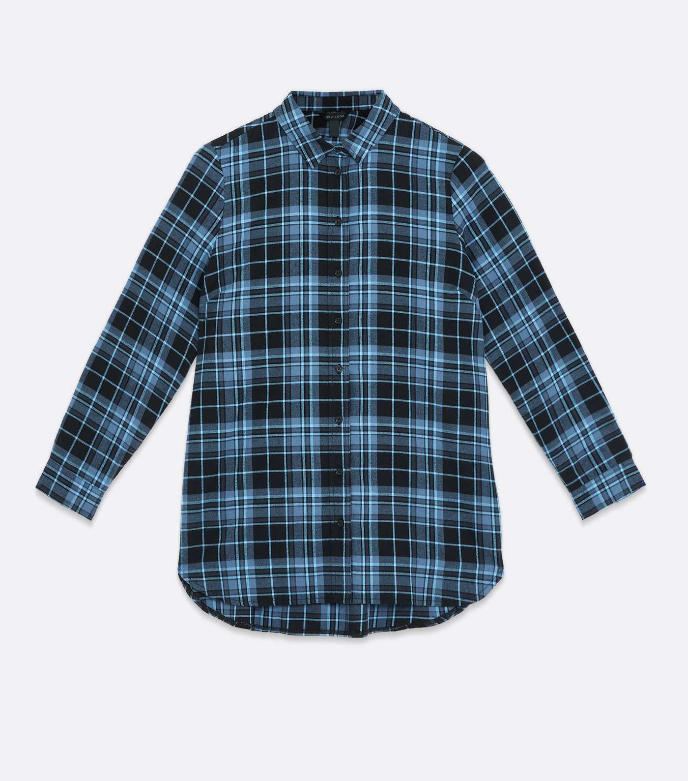 Blue Check Long Shirt Image 5