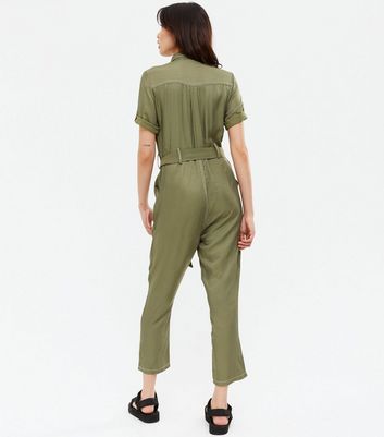 khaki utility romper