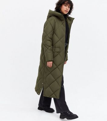 new look khaki puffer coat
