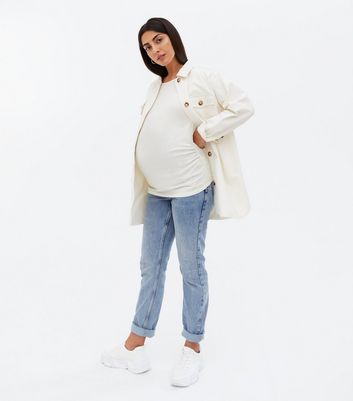 Damen Bekleidung Maternity 3 Pack Pink White and Grey Ruched Tops
