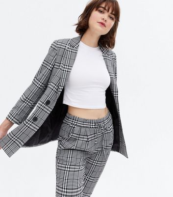 grey checked jacket womens