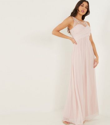 quiz chiffon embellished high neck maxi dress