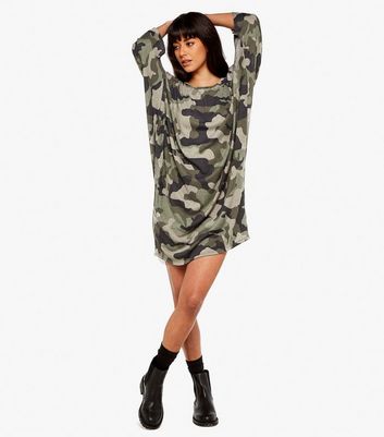 camouflage dress new look