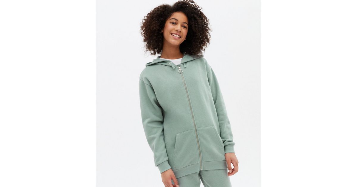 LightGreen Yellow Star Full Zip Hoodie for Women