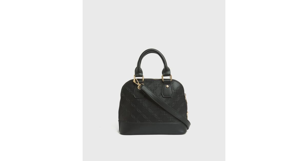 Black Embossed Cross Body Bag main image 0