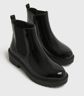 Girls patent chelsea on sale boots