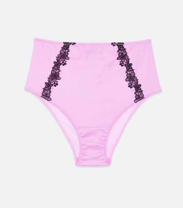 Pink Floral Lace Underwear For Women Lace Panties Low Waist