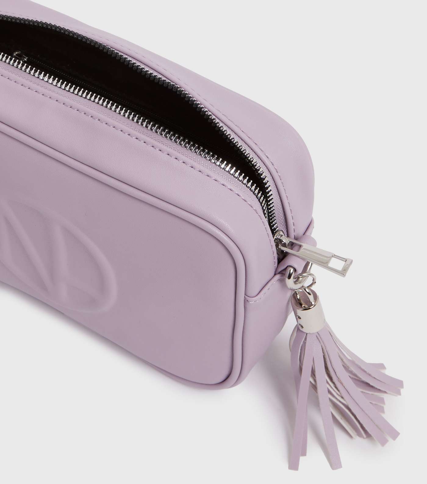 Lilac Leather-Look Embossed Cross Body Bag Image 4
