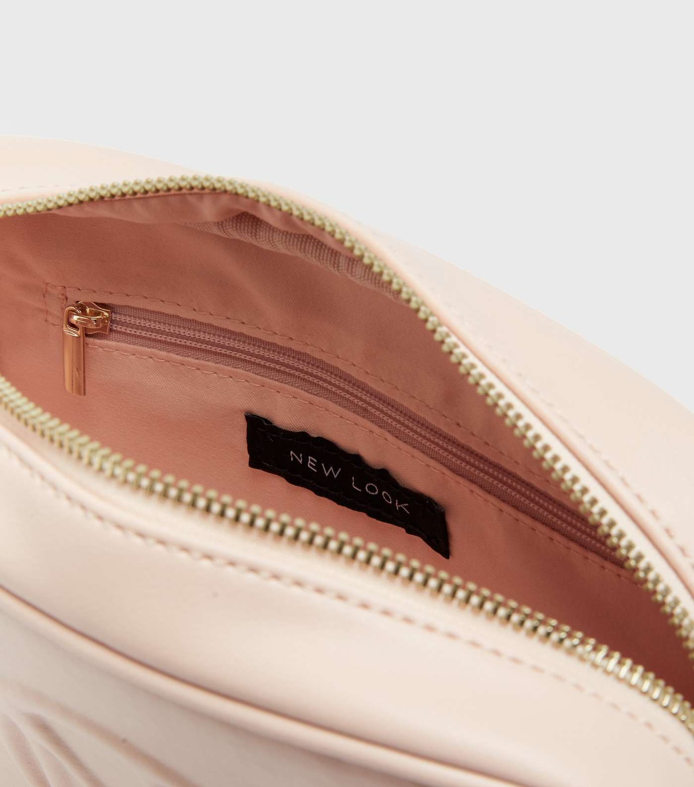 Pale Pink Leather-Look Embossed Cross Body Bag Image 4