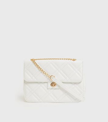 White quilted bag discount chain