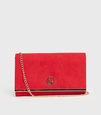 Red clutch bag hotsell new look