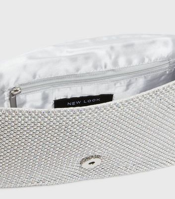 Grey clutch bag new on sale look