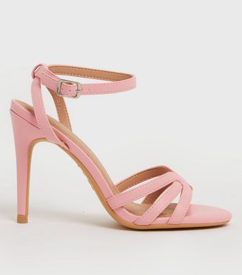 Pale Pink Patent Platform Block Heel Court Shoes | New Look