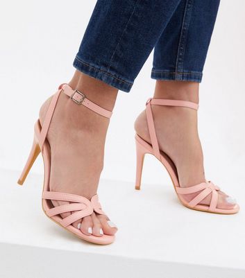 Pink deals caged heels