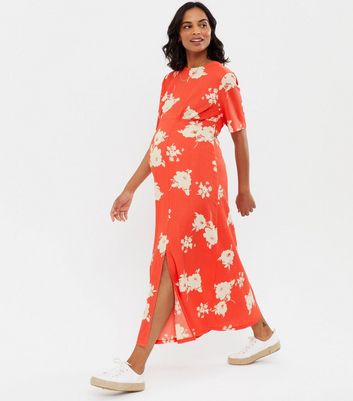 new look orange maxi dress