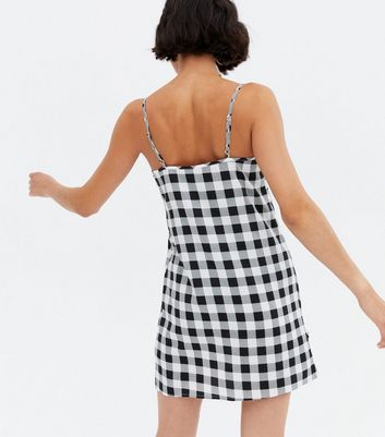 Checkered mini 2024 slip dress