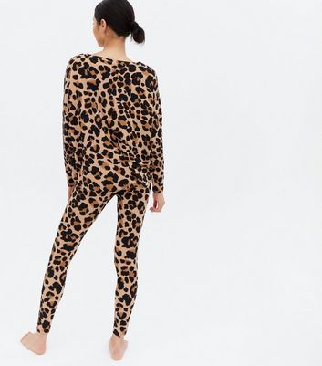 Leopard print discount pyjamas new look